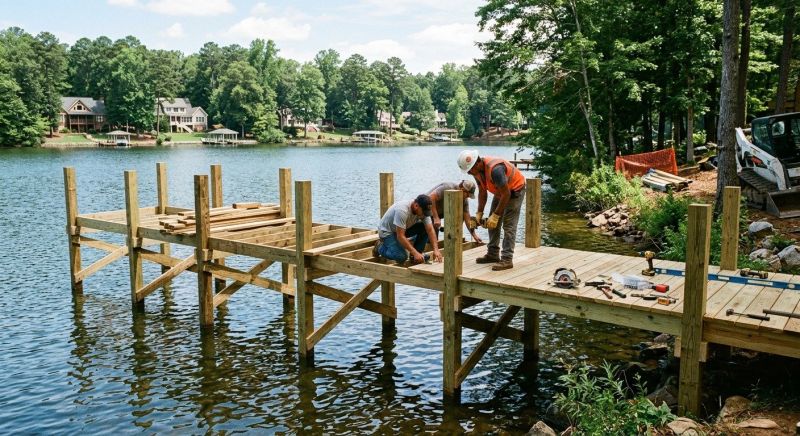 Wood Dock Installation in Kansas City, KS
